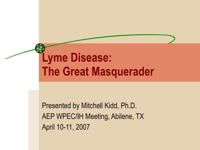 Lyme Disease For PECs