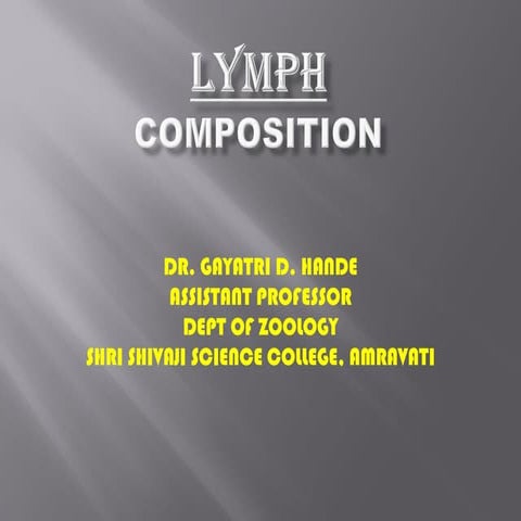 Lymph  composition