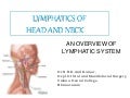 Lymph and lymphatic system