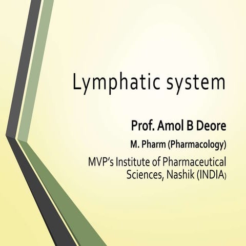 Lymphatic system: Anatomy and Physiology