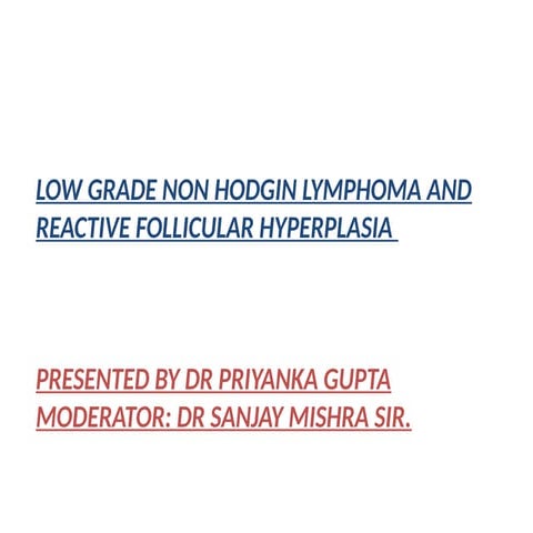 Non Hodgkin Lymphoma, cytology. | PPTX