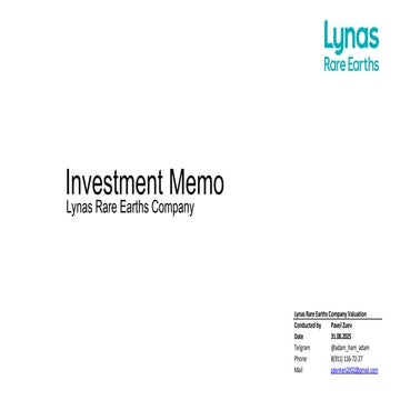 Lynas Rare Earths Analysis and Valuation.pdf