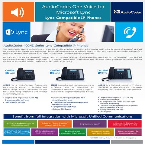 Lync compatible ip phones brochure