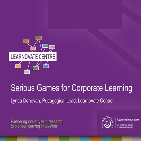 The Use of Serious Games in the Corporate Sector