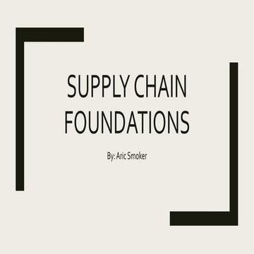 Supply Chain Foundations