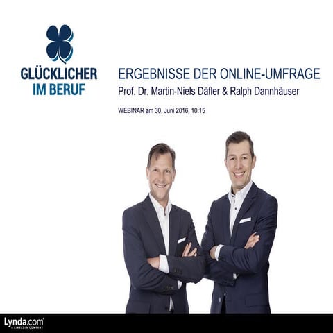 Lynda.com - Webinar: Glücklicher im Beruf. Umfrage und Tipps für die Weiterbi...
