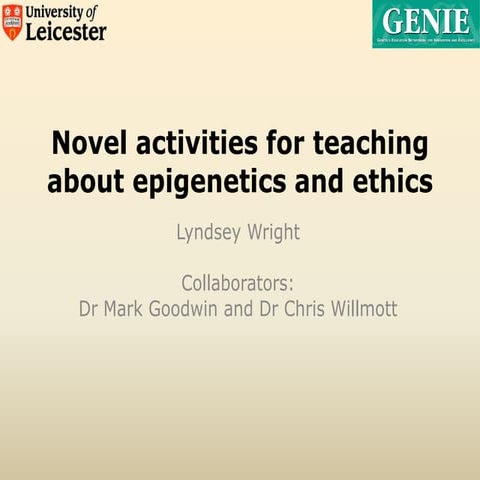 Overview of epigenetics and its role in disease | PPT