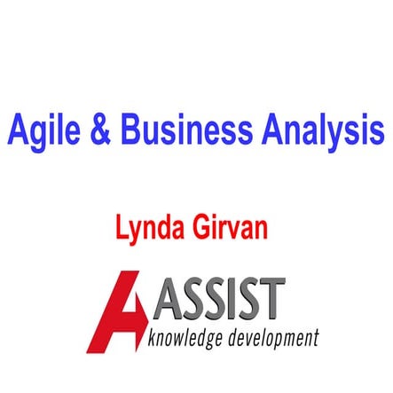 Agile and Business Analysis | PDF