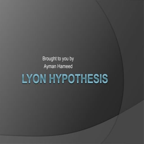 Lyon hypothesis-X-inactivation-mosaic formation