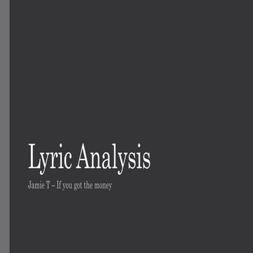 Lyric analysis 