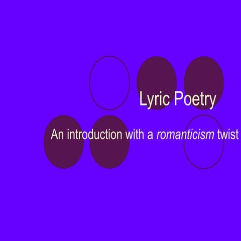 LYRIC POETRY | PPTX