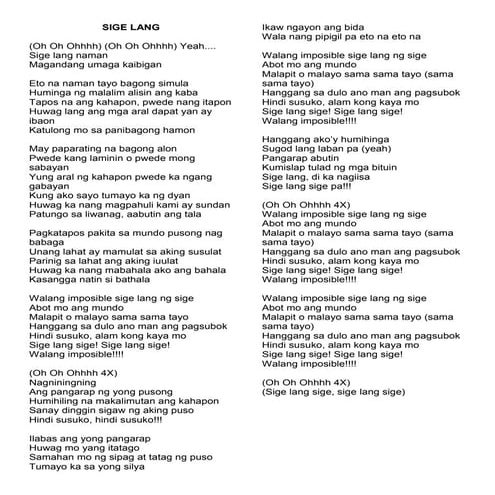 Song Lyrics