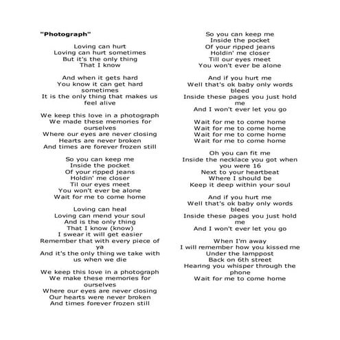 Lyrics of song