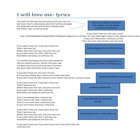 Lyrics to I will love
