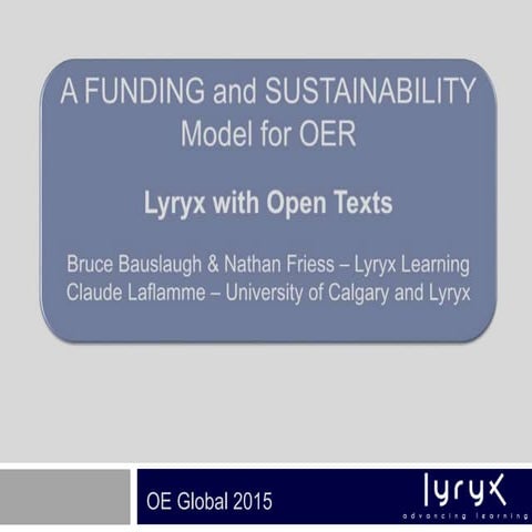 Lyryx learning cohere-2014 | PPTX