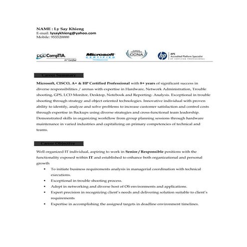 Ly say khieng resume