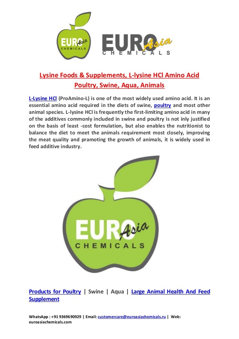 Lysine Foods & Supplements, Llysine HCl Amino Acid Poultry, Swine, A…
