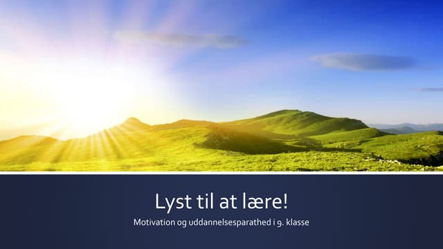 Lyst til at lære