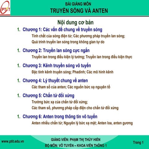 Ly thuyet anten & truyen song