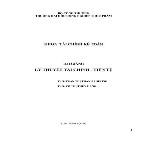 Ly thuyet tai chinh tien te