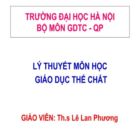 [HANU] - Lý thuyết thể dục