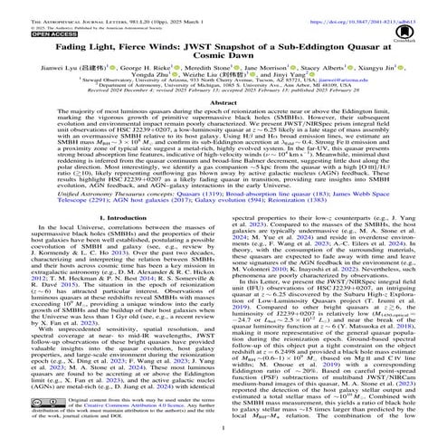 Fading Light, Fierce Winds: JWST Snapshot of a Sub-Eddington Quasar at Cosmic...