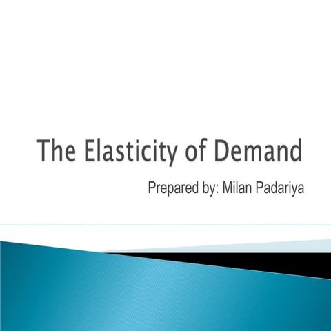 Elastcity of demand