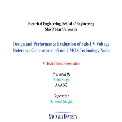 M.Tech Voltage Reference Thesis Presentation
