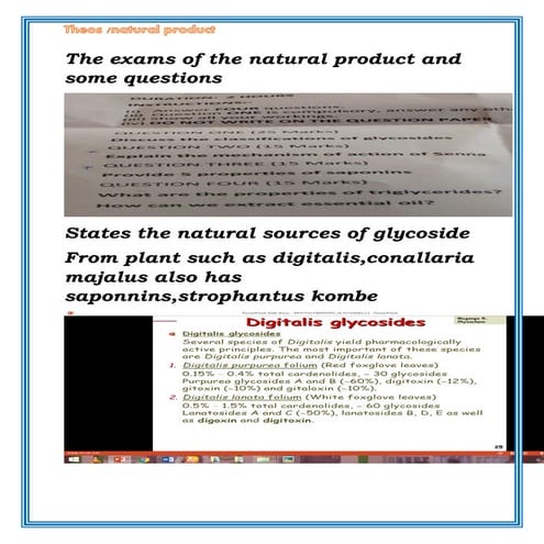 NATURAL PRODUCT.PHYTOCHEMISTRY QUESTIONS | PDF