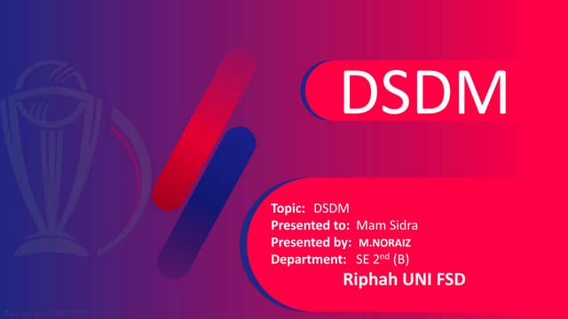 DSDM  Dynamic System Development Method