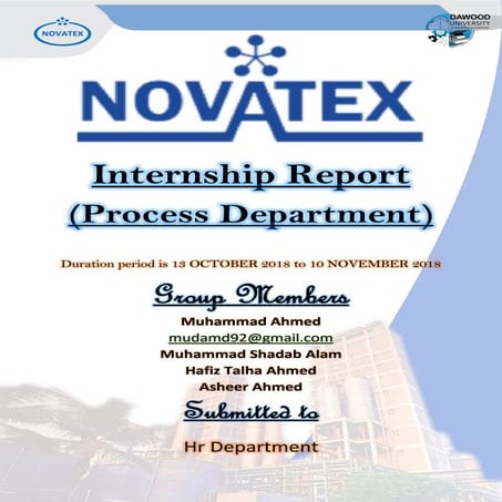 Report of Novatex Ltd