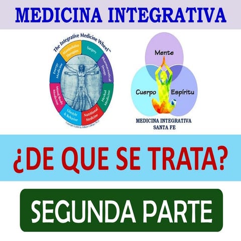 MEDICINA INTEGRATIVA ¿DE QUE SE TRATA? SEGUNDA PARTE