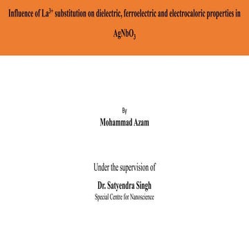 Influence of La3+ substitution on dielectric, ferroelectric and electrocaloric properties in AgNbO3