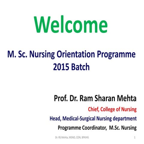 M.Sc. Nursing Orientation Programme 2015.ppsx