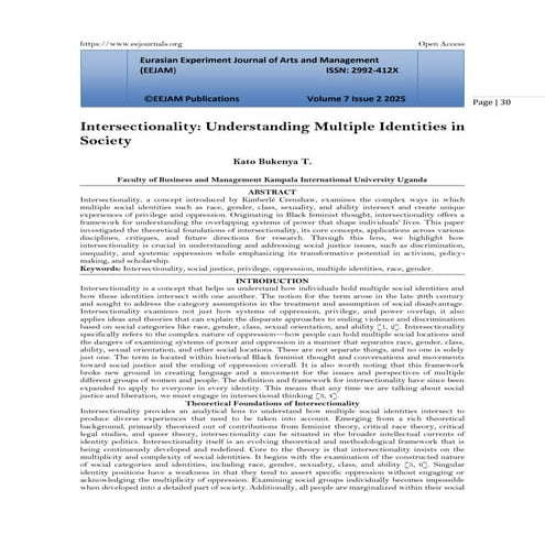 Intersectionality: Understanding Multiple Identities in  Society (www.kiu.ac.ug)