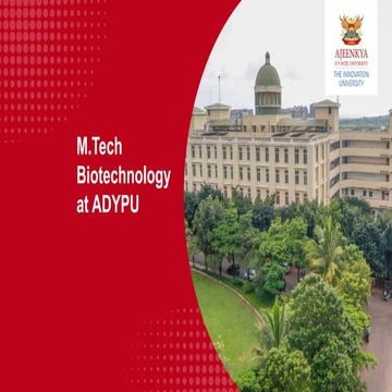 M.Tech  Biotechnology at Ajeenkya D Y Patil