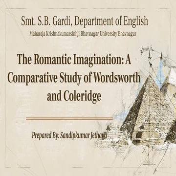 The Romantic Imagination:A Comparative Study of wordswarth and Coleridge