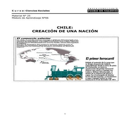M.a chile creacion de una nacion