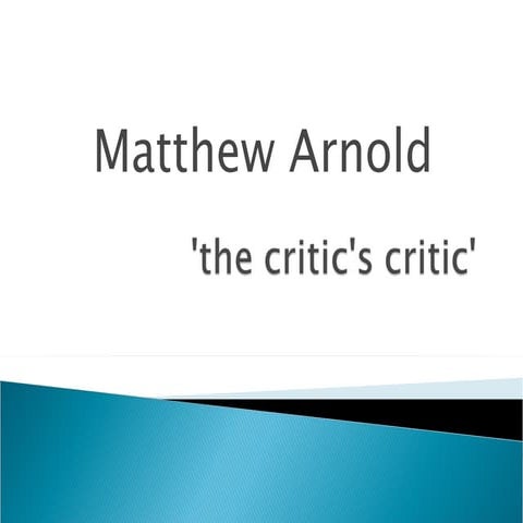 Matthew Arnold "Preface to a Poem" by Jehan Al-Mahmoud, PNU