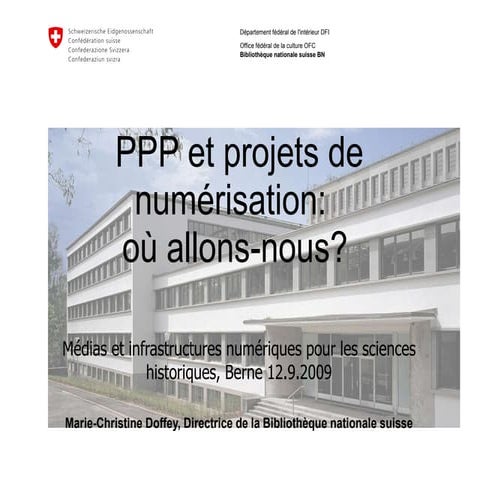 Marie-Christine Doffey - PPP et numérisation: où allons-nous ?