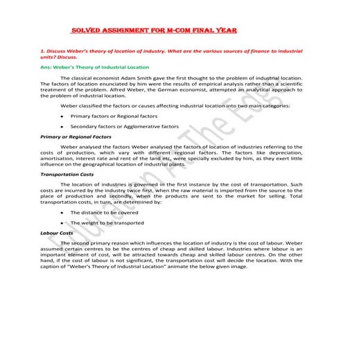 M-com(final)year solved assinment