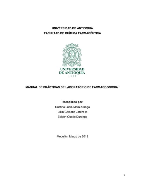 Manual de farmacognosia