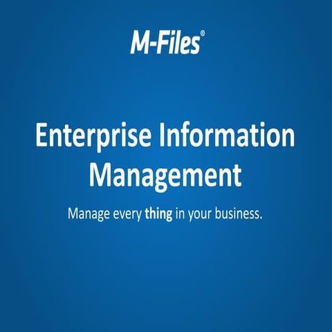 What You Don't Know about Document Management, But Should - M-Files
