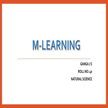 M learning ppt