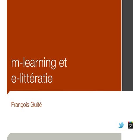 M-learning et e-littératie