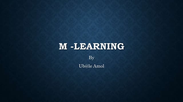 M  learning 