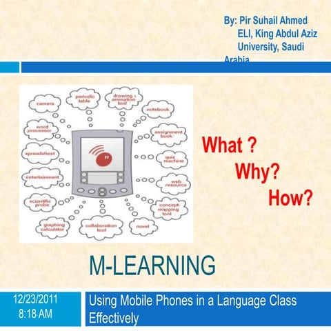 mLearning: Using Cell Phones in a Language Class Effectively by-Pir Suhail Ahmed