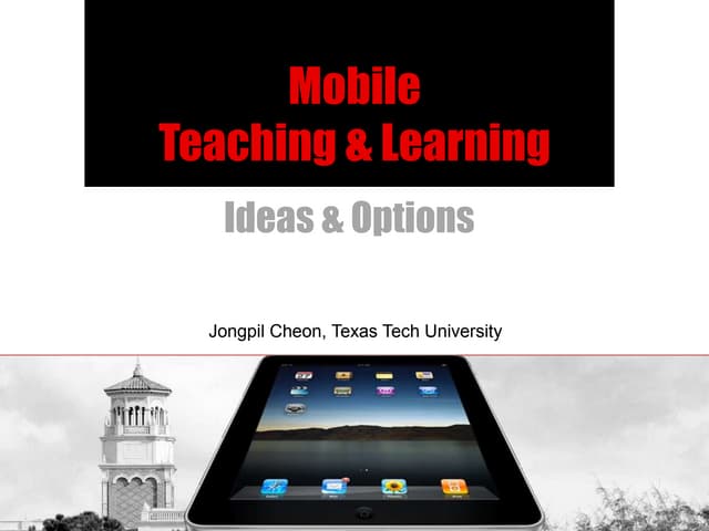 Mobile Learning Ideas and Options