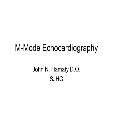 M mode echocardiography-kc13