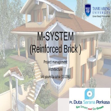 OVERVIEW PRODUCT M-SYSTEM REINFORCED BRICK DUSASPUN